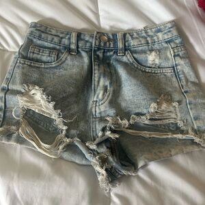 Distressed Denim Women Shorts
